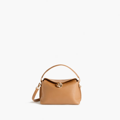 Hanna Mini Bag Grained Leather Cognac