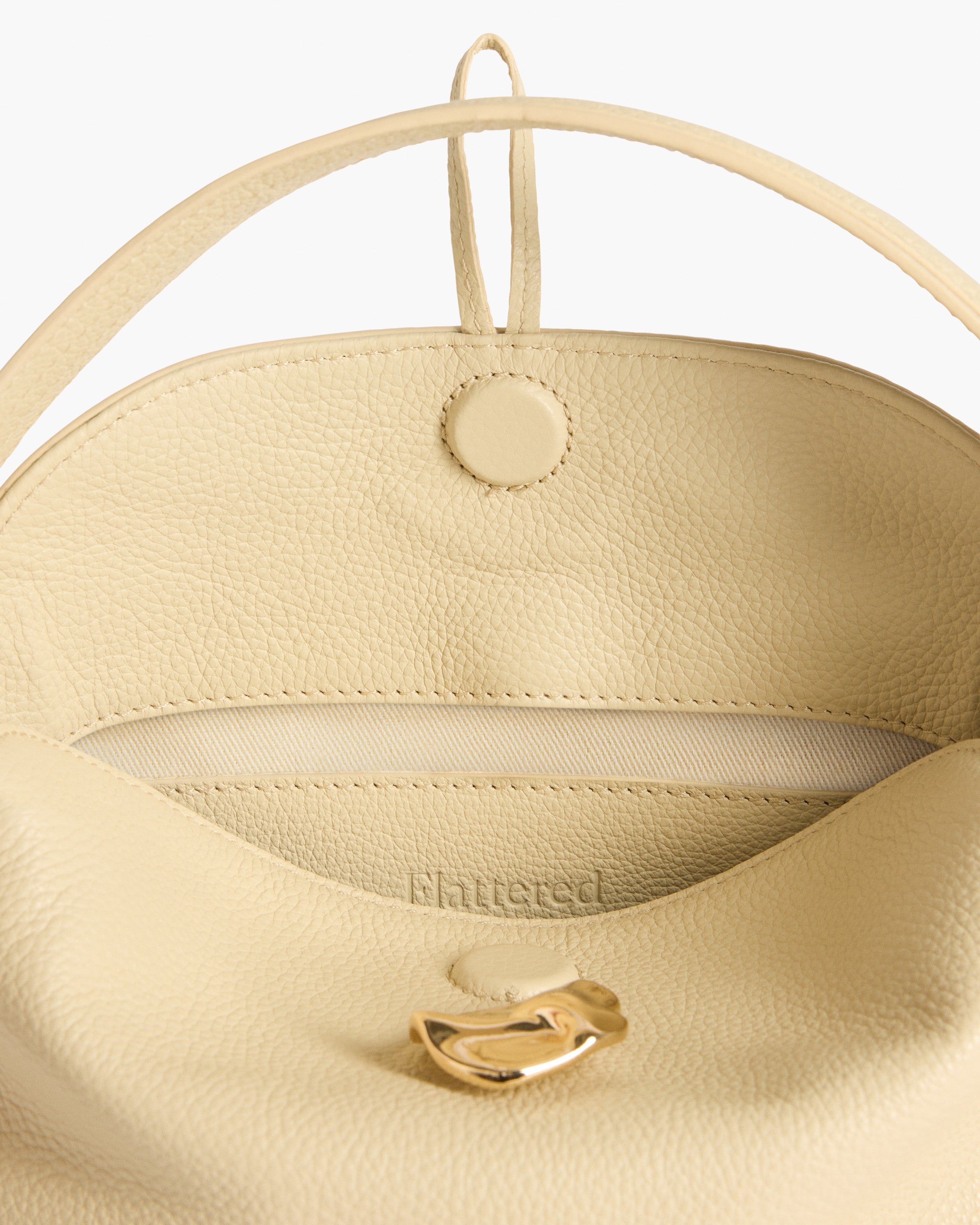 Hanna Mini Bag Grained Leather Creme