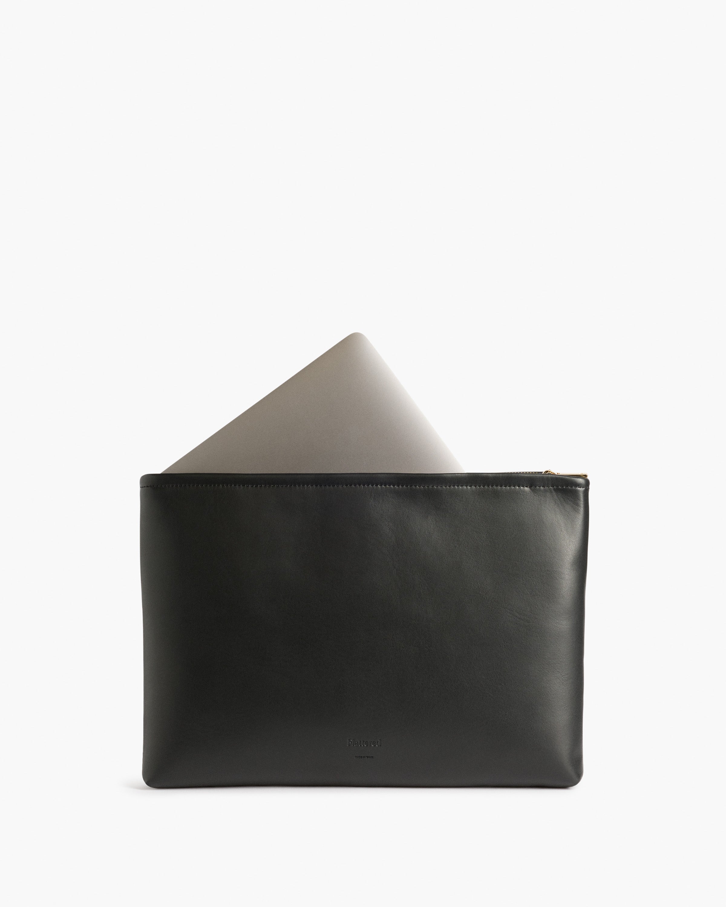 Kat Laptop Case Leather Black