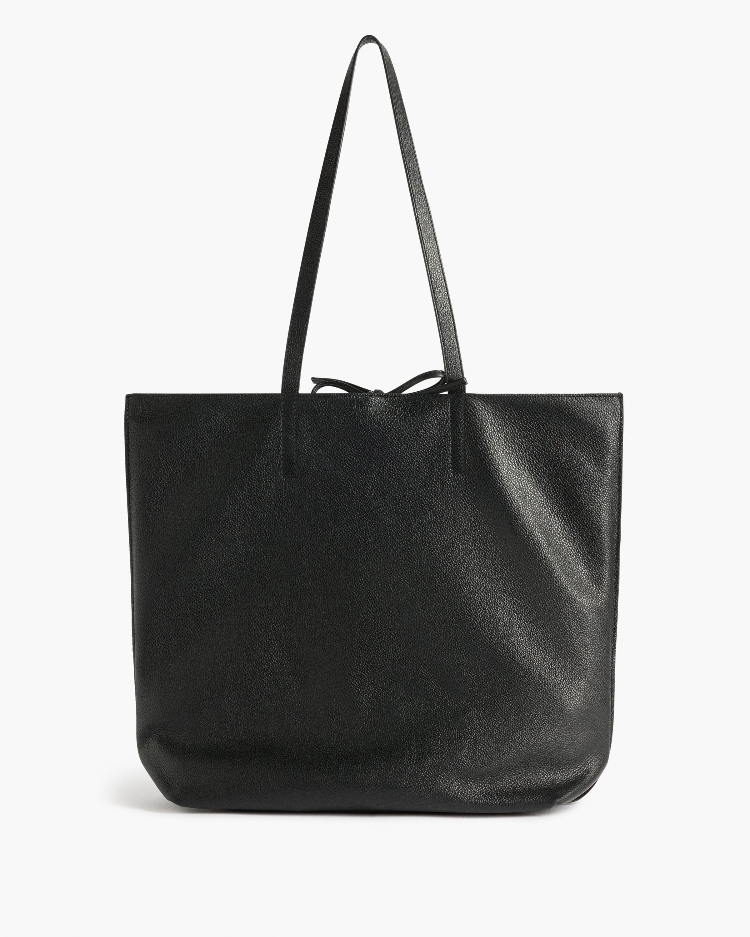 Kayla Tote Bag Grained Leather Black