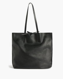 Kayla Tote Bag Grained Leather Black