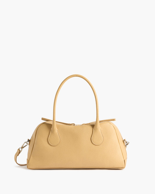 Leia Shoulder Bag Grained Leather Biscotti