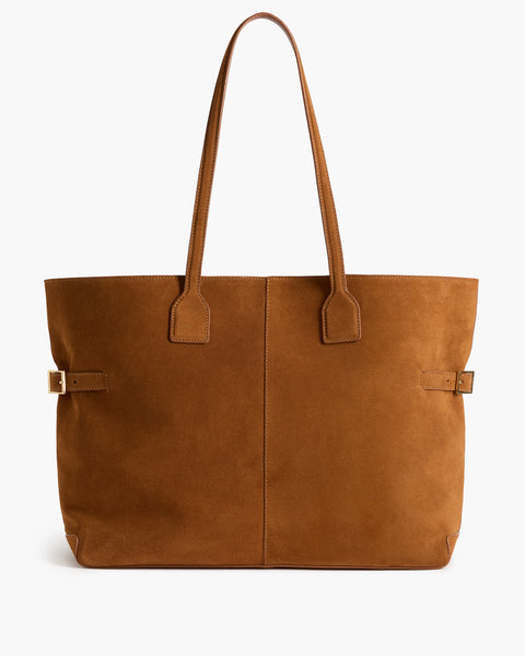 Lesley Tote Bag Suede Bourbon Bag – Flattered