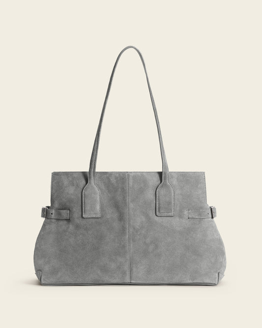 Lisa Bowler Bag Suede Stone Grey