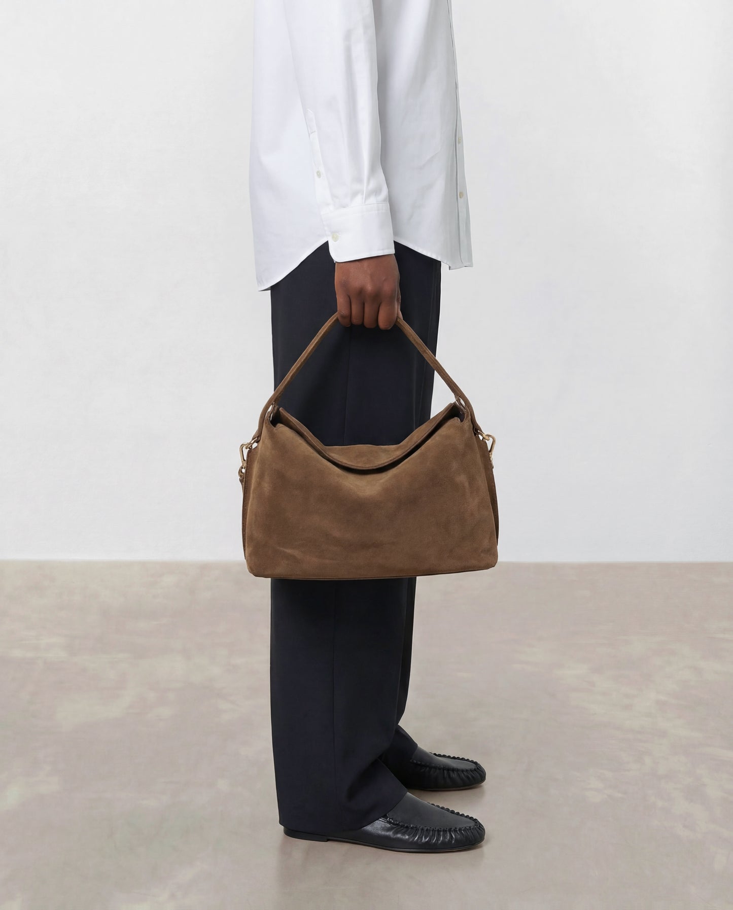 Hera Handbag Suede Wet Sand