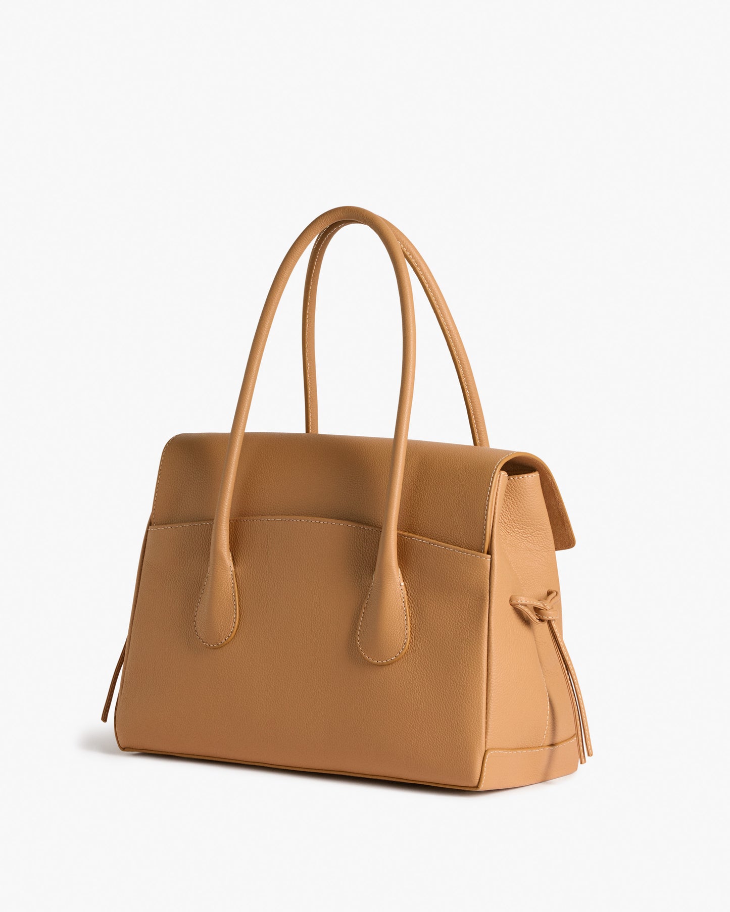Lydia Tote Bag Grained Leather Cognac