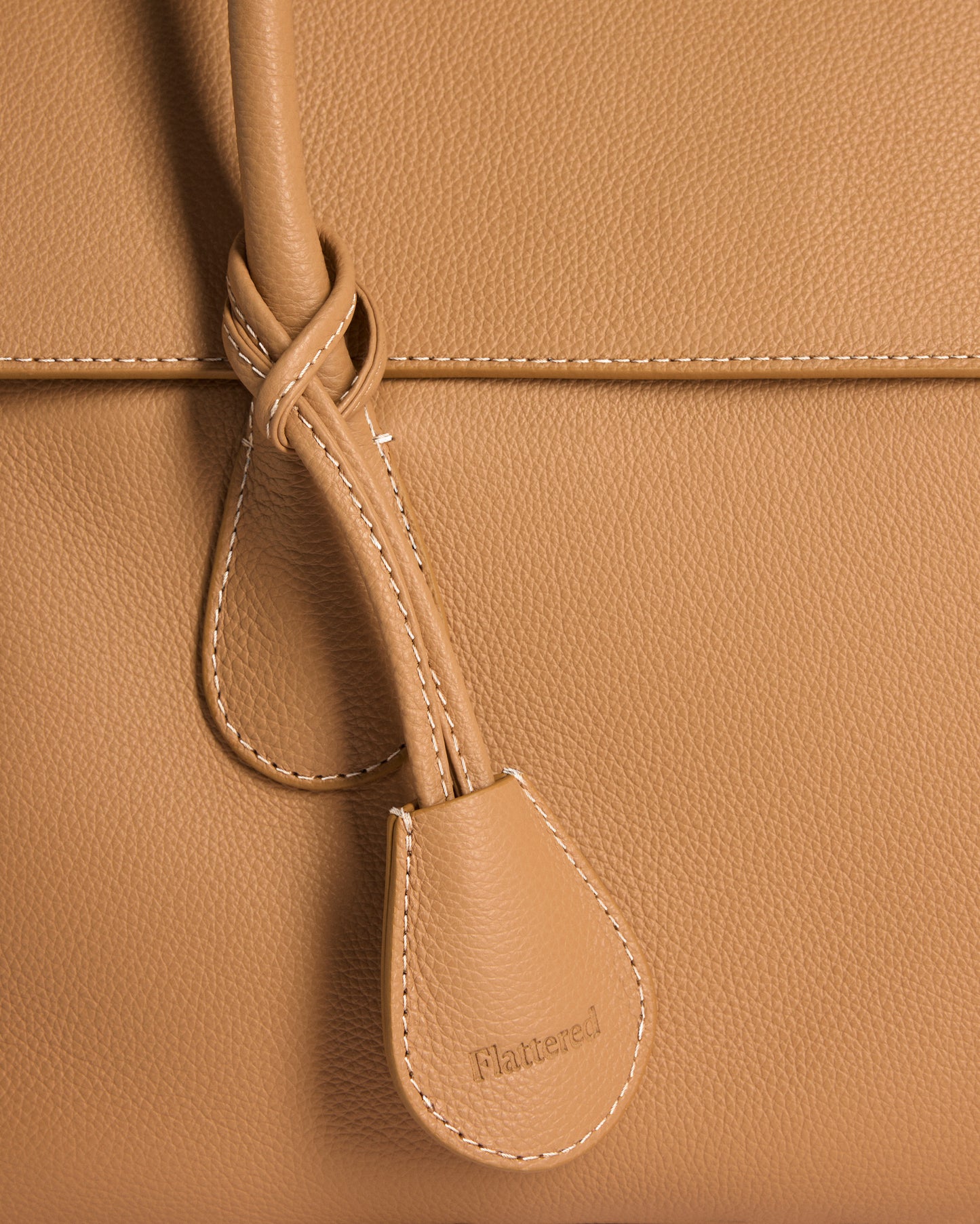 Lydia Tote Bag Grained Leather Cognac