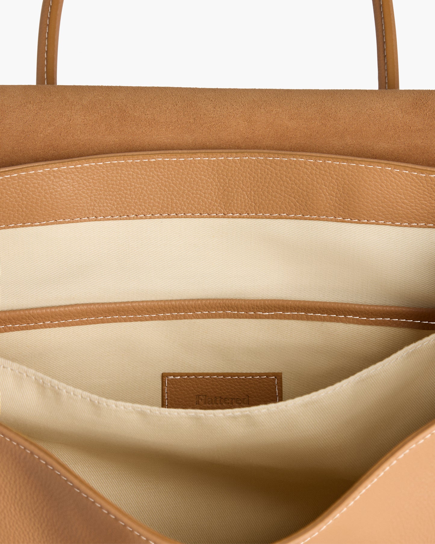 Lydia Tote Bag Grained Leather Cognac