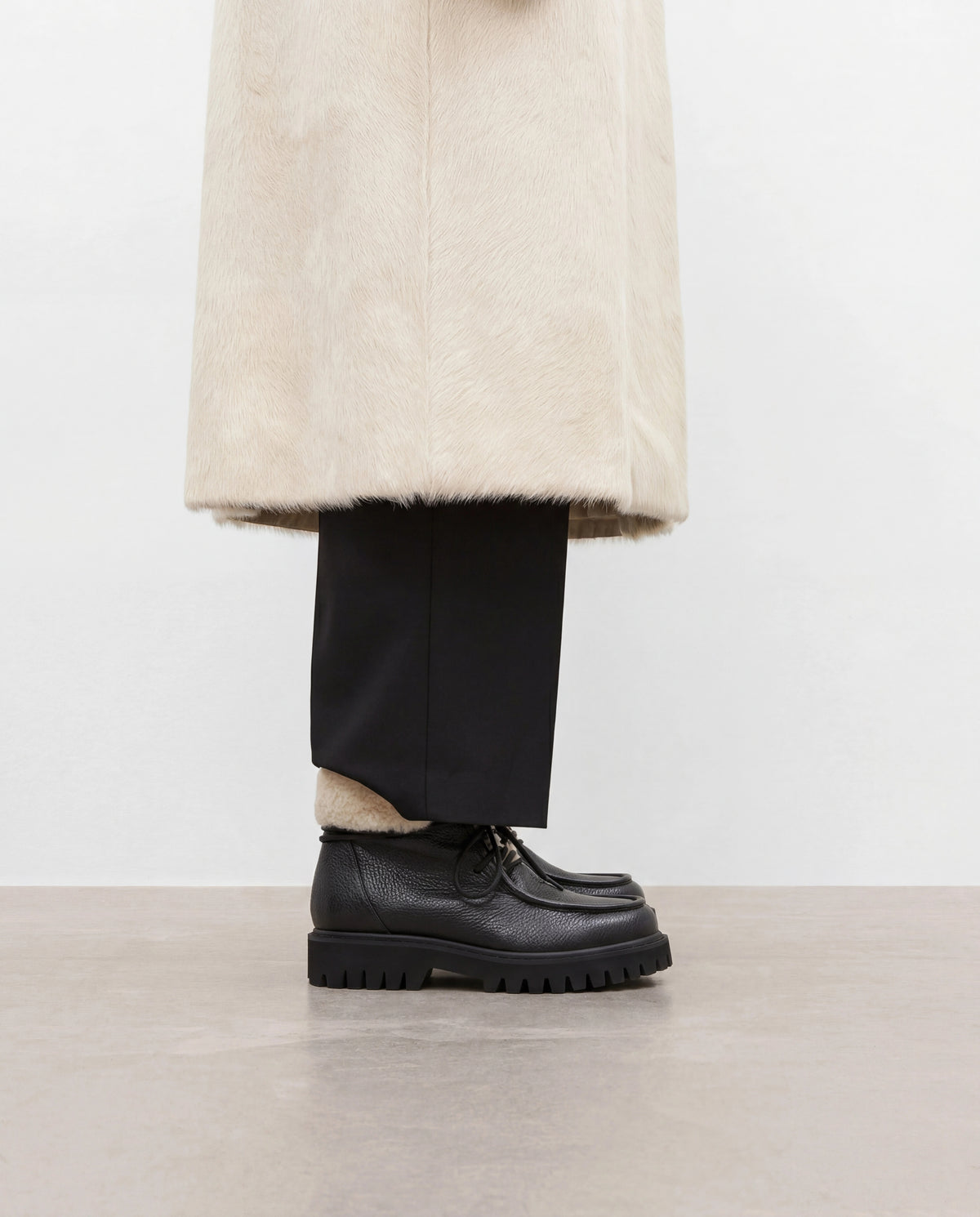 Marcie Grained Leather Black