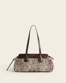 Greta Shoulder bag Leather Hair Chocolate Dot