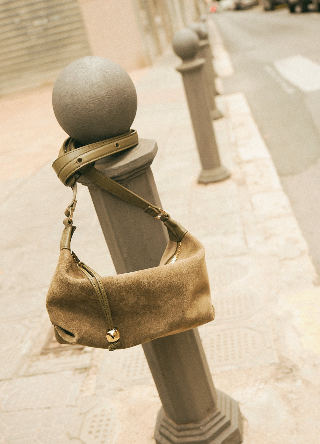 Ru Crossbody Bag Suede Olive