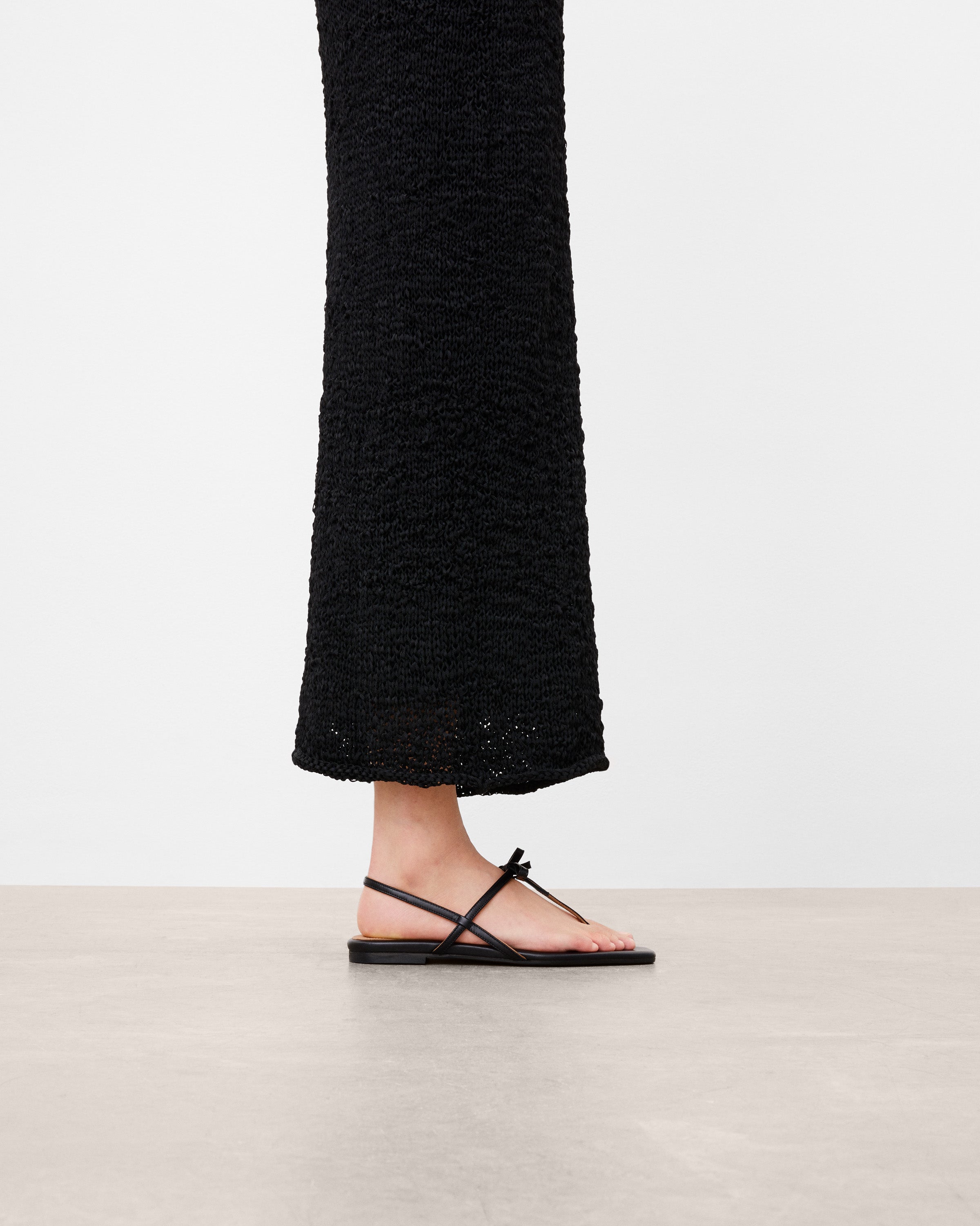 Sina Leather Black Sandal – Flattered