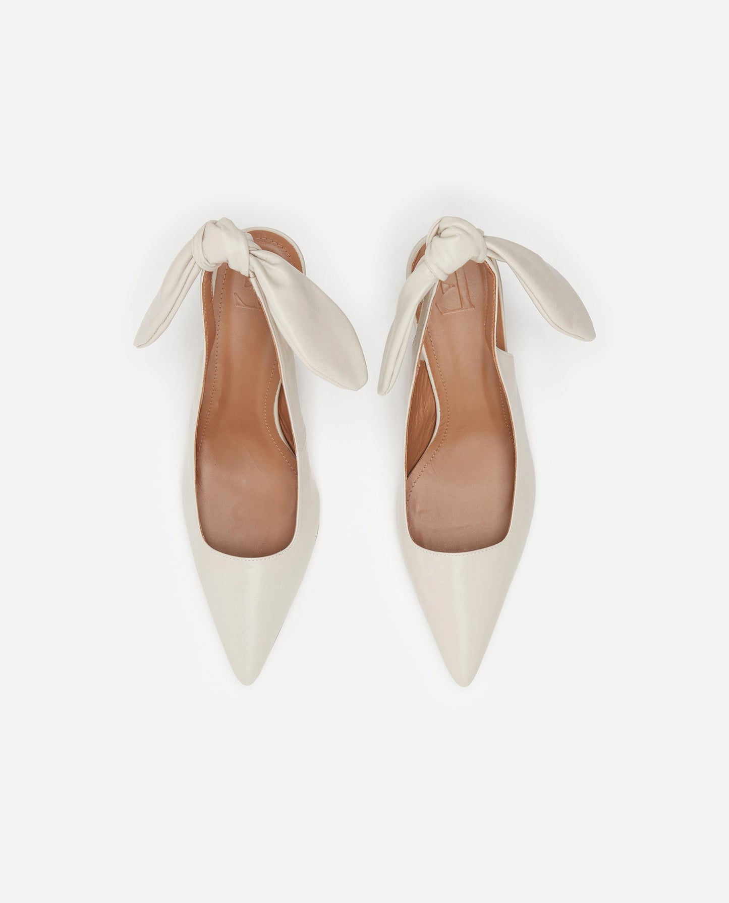 Franchesca Bow Creme Leather