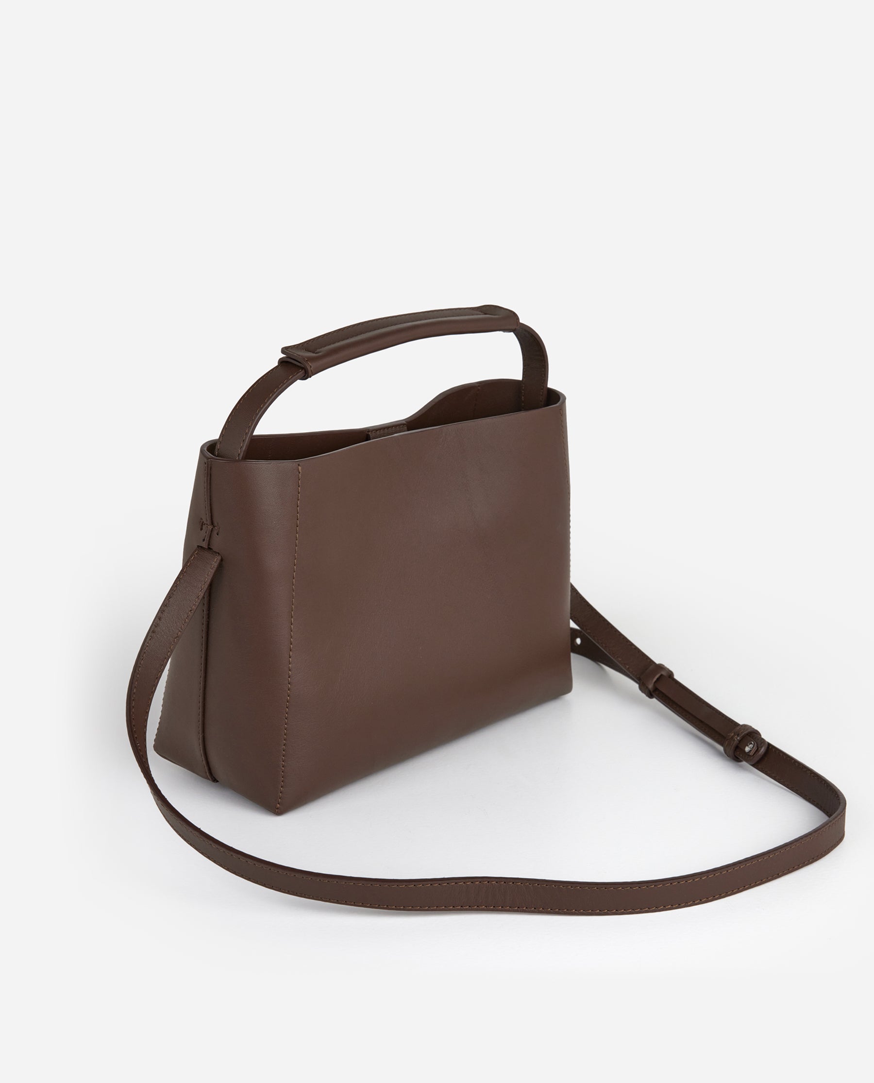 Hedda Midi Handbag Leather Chocolate – Flattered